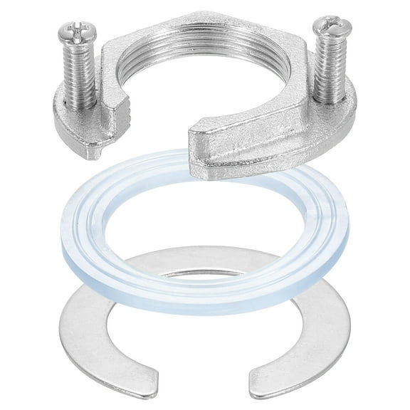 Female Thread Hex Lock Nut 1-1/4inch (31mm) Stainless Steel 304 C-Type Faucet Lock Nuts with C-Type Gasket