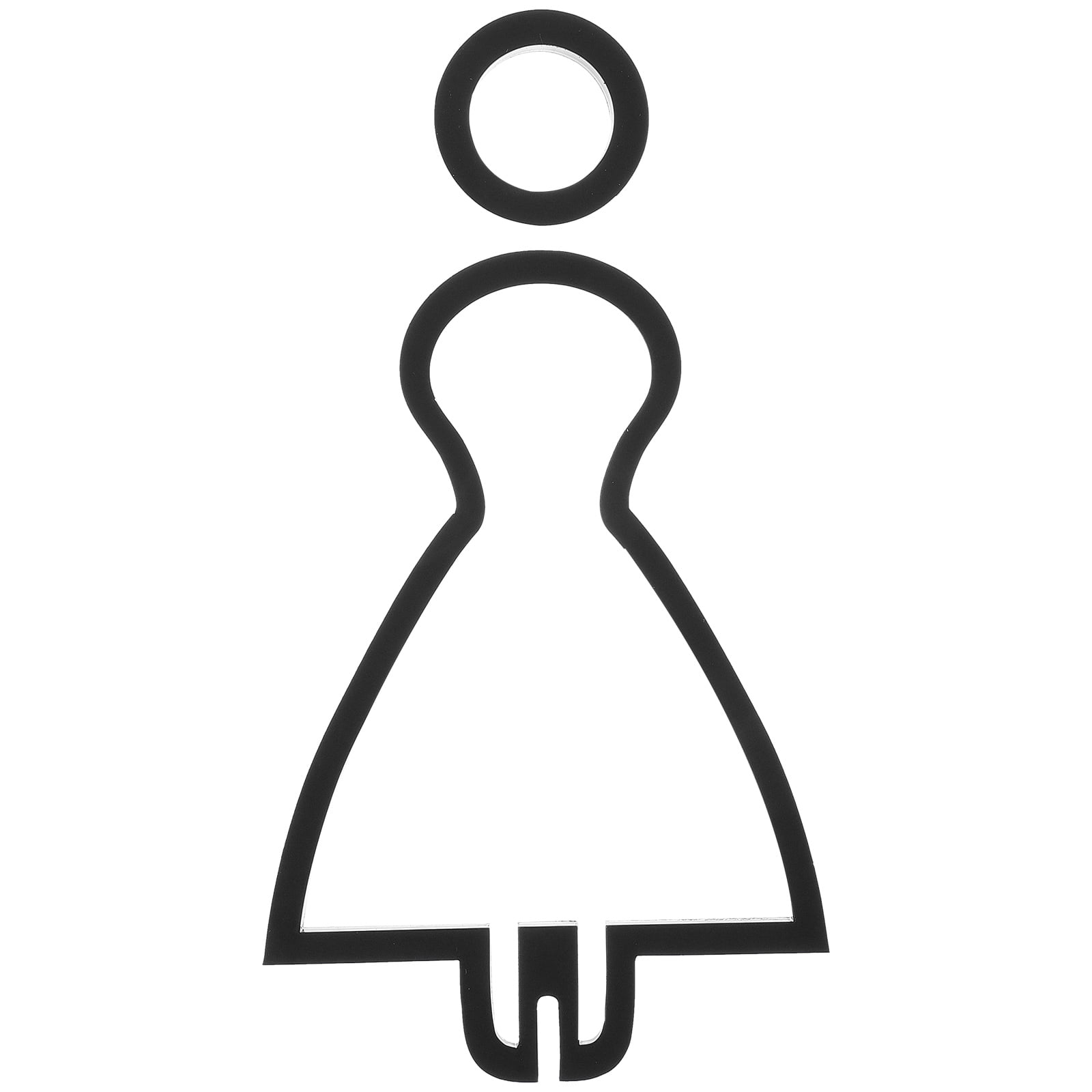 Female Toilet Sign Restroom Identification Marker Decorative Lavatory