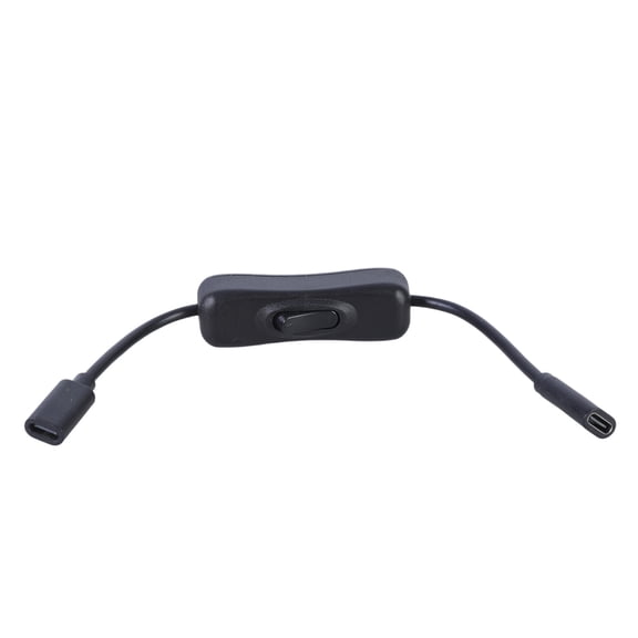 Female Type C to Type C Power Cable with Switches, 5V3A Charging Cord Line Support 480Mbps Data Transfer for Phones