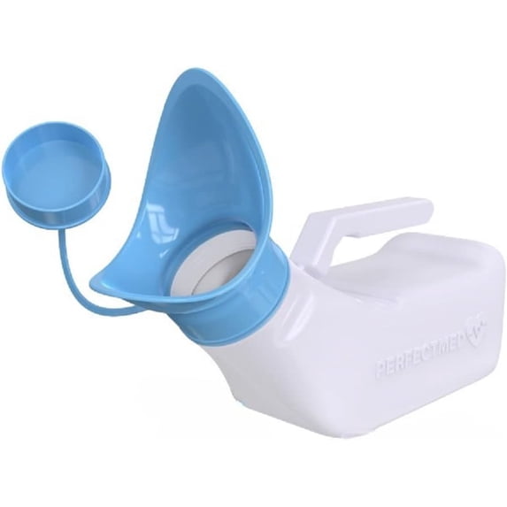 Female Urinal Spill Proof 32 oz (1 Pack) - Urinal for Women - Pee Funnel - Women Bed Pan - Portable Urinals for Women - Sturdy Female Urination Device for Car Travel, Road Trip Essentials
