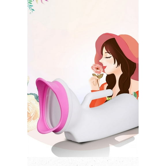 Female Urinal Spill Proof 32 oz (2 Pack)- Urinal for Women & Men - Pee Funnel - Unisex Bed Pan - Portable Urinals for Women - Sturdy Female Urination Device for Car Travel, Road Trip Essentials