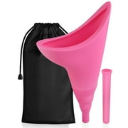 Female Urination Device,Reusable Silicone Female Urinal Foolproof Women Pee Funnel Allows Women to Pee Standing Up,Womens Urinal with Drawstring Bags is The Perfect Companion for Travel and Outdoor