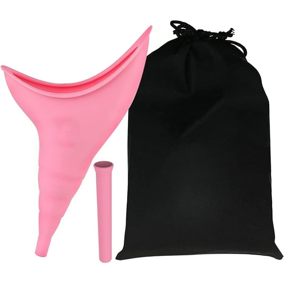 Female Urination Device, Silicone Female Urinal Women Funnel, Reusable Portable Womens Urinal for Camping - Pink