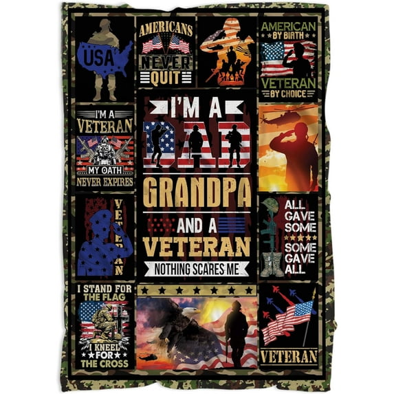 Female Veteran Gifts, Proud Female Veteran Blanket, Veteran Military Blanket US Veterans Gifts, Soft Warm Blanket Thank You Gifts for Veterans on Veterans Day Female Women Veteran Mom Grandma