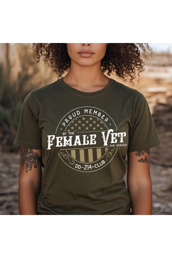 Female Veteran T-Shirt: Patriotic Gift for Military Women