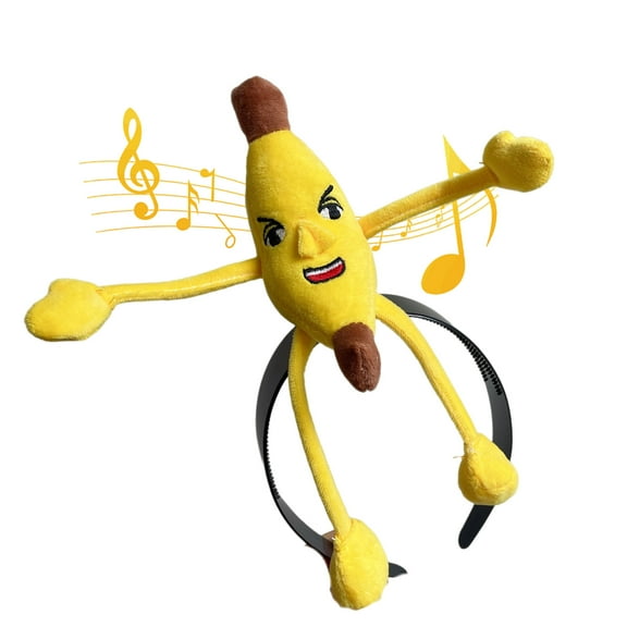 Female Washing Makeup Hair Hoop Novelty Banana Headbands Fashionable Headgear for Youth Fashionists