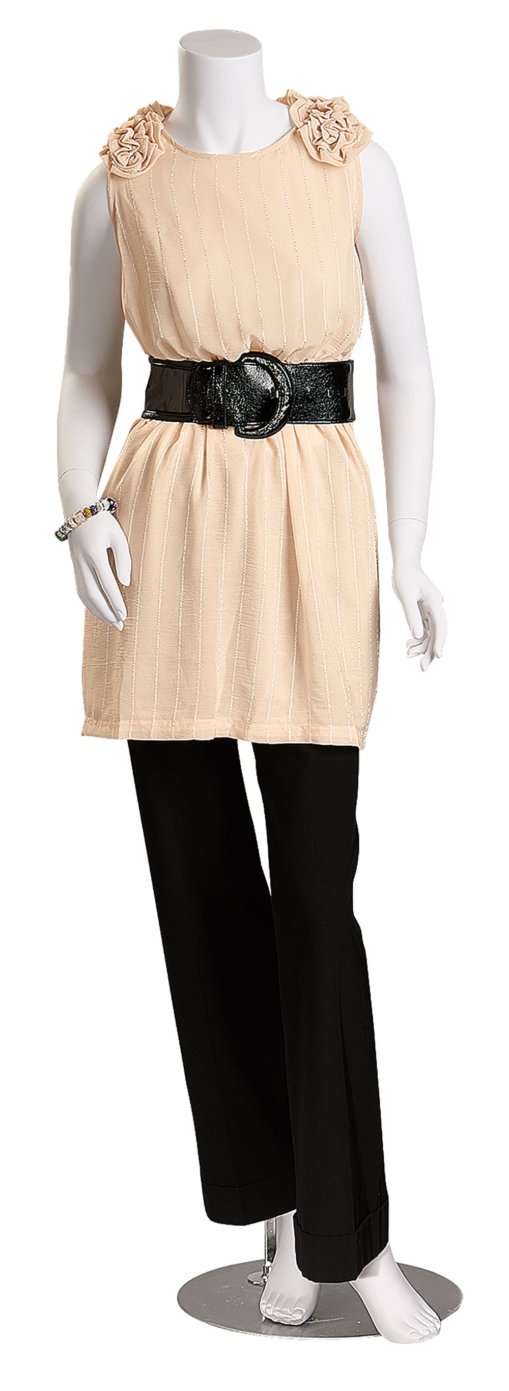 SSWBasics Female White Fiberglass Mannequin -- Headless - Height 5'3" - With Base