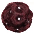 thumbnail image 1 of Female Wig Hair Ring Curly Bride Makeup Diamond Bun Flowers Chignon Hairpiece, 1 of 2