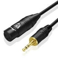 thumbnail image 1 of Female XLR to 3.5mm Cable - 6 ft Balanced 1/8 to XLR Stereo Cable - High-Performance TRS Aux to XLR Female Adapter Connector for Microphones, Computer, Laptop, Audio Equipment, Recording Device, 1 of 6