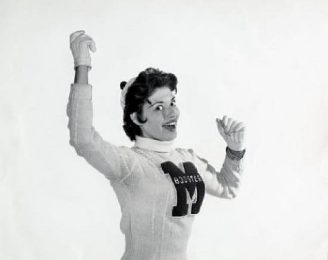 Female cheerleader cheering Canvas Art - (24 x 36)