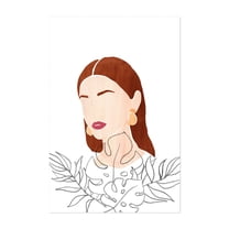 Simple Floral Line Art - Line Drawing Abstract Minimalist Modern Art ...