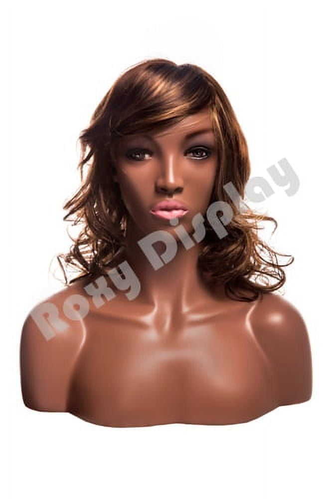 Female mannequin head to shoulder portrait style,with ears pierced MZ-S3
