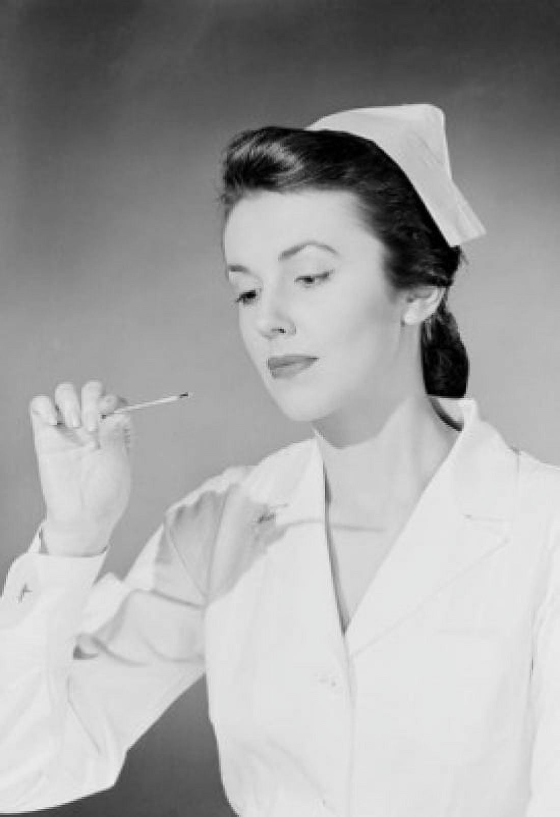Female nurse portrait Canvas Art - (18 x 24)