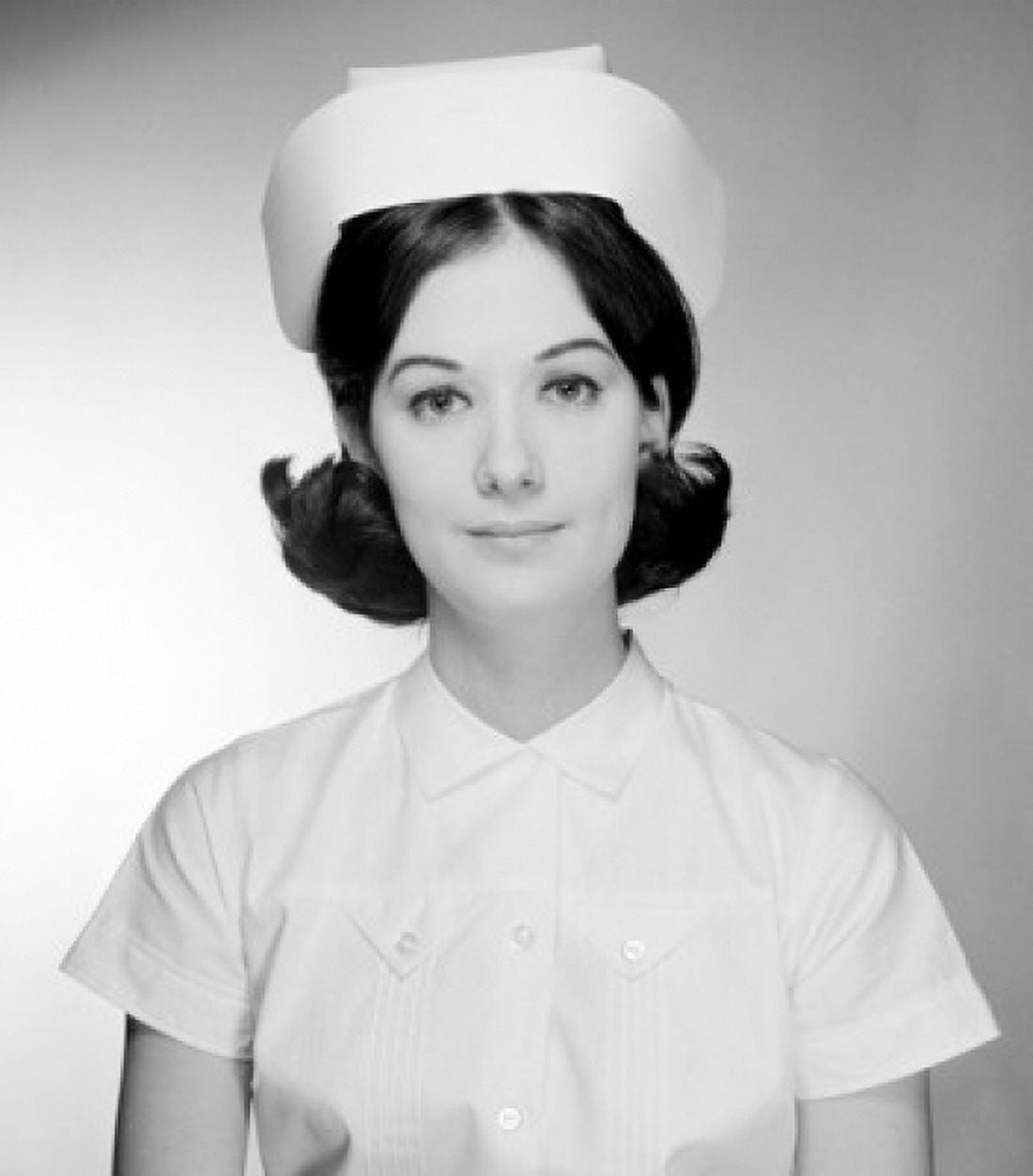 Female nurse portrait Canvas Art - (24 x 36)