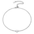 thumbnail image 1 of Female's Silver Bracelet, Heart Initials Jewelry with Letter Q| Letter G Bracelets, 1 of 7