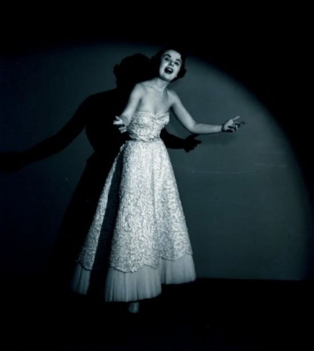 Female singer on stage Canvas Art - (24 x 36)