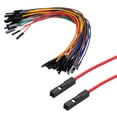 thumbnail image 1 of Female to Female 1Pin Breadboard Jumper Wire 2.54mm Pitch Cable 20cm 40 Pcs, 1 of 6