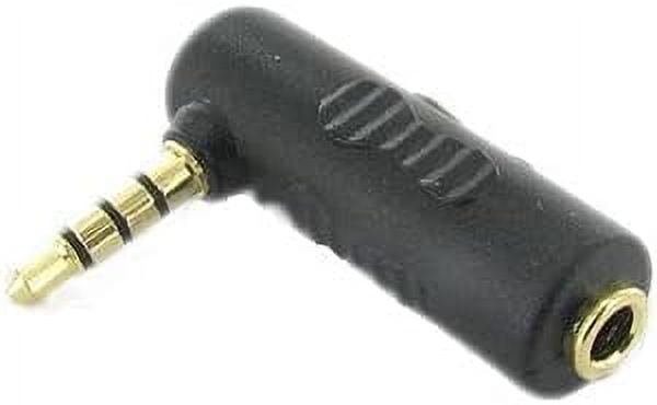 Female To Male TRRS Right Angle Headphone Adapter - Walmart.com