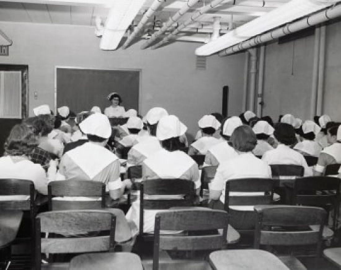 Female trainee nurses in a classroom Canvas Art - (18 x 24)