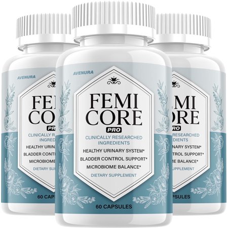 Femi Core Capsules – FemiCore Pills Advanced Formula Natural Blend, 3 Pack, 180 Capsules