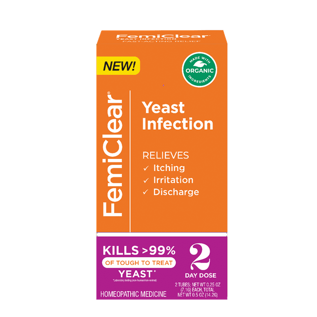 FemiClear 2Day Dose Yeast Infection Treatment, 1 Ointment, 2 Disposable Applicators