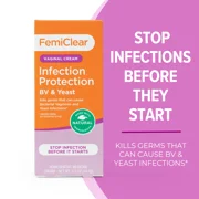 FemiClear Infection Protection Cream for BV & Yeast, 1 Reusable Applicator, 0.5oz