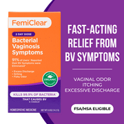 FemiClear Bacterial Vaginosis Symptoms Ointment, 2 Day Dose