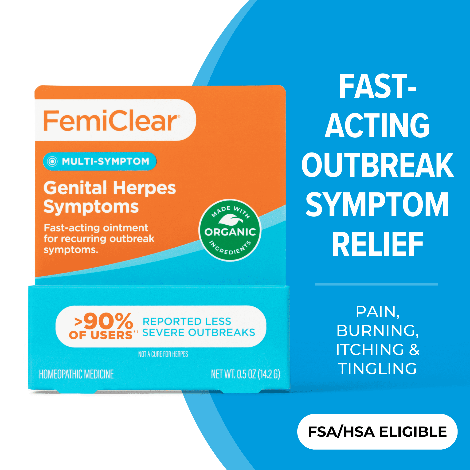 FemiClear Genital Herpes Multi-Symptom Relief Ointment - 0.5oz