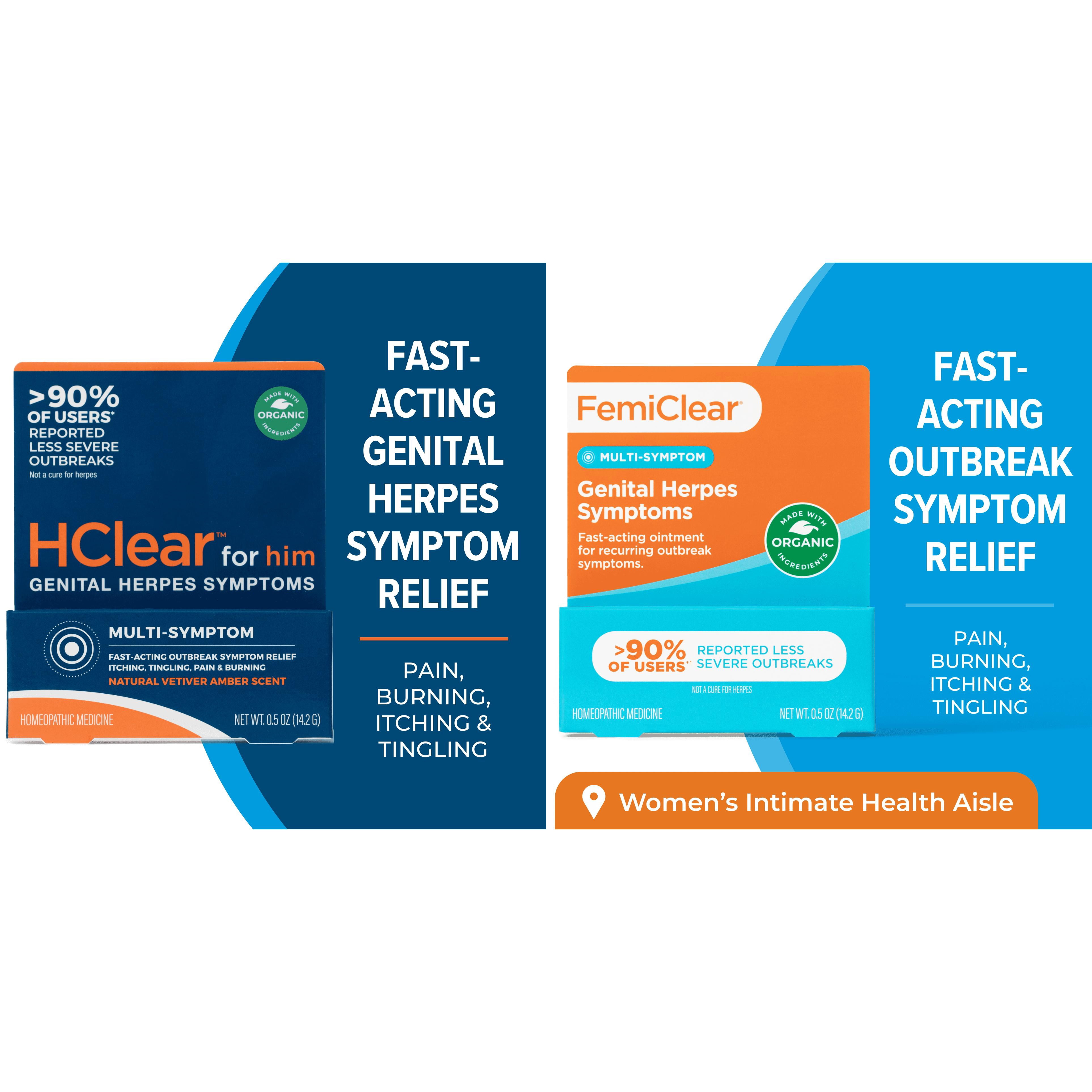 FemiClear HClear for Him & Genital Herpes MS Bundle