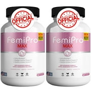 FemiPro MAX Women s Urinary Support Supplement, Extra Strength Bladder Control with Cranberry, Hibiscus & Dandelion, Vegan & Gluten-Free, 120 Capsules