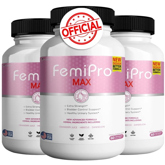 FemiPro MAX Women's Urinary Tract Support Supplement  Cranberry & D-Mannose