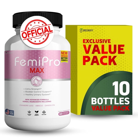 FemiPro MAX Women's Urinary Tract Support Supplement – Cranberry & D-Mannose