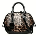 thumbnail image 1 of Femina patent leather Leopard print womens bag,shiny leather,luxury designer handbags,simple tote bag, large capacity womens bag,shoulder bag, 1 of 10
