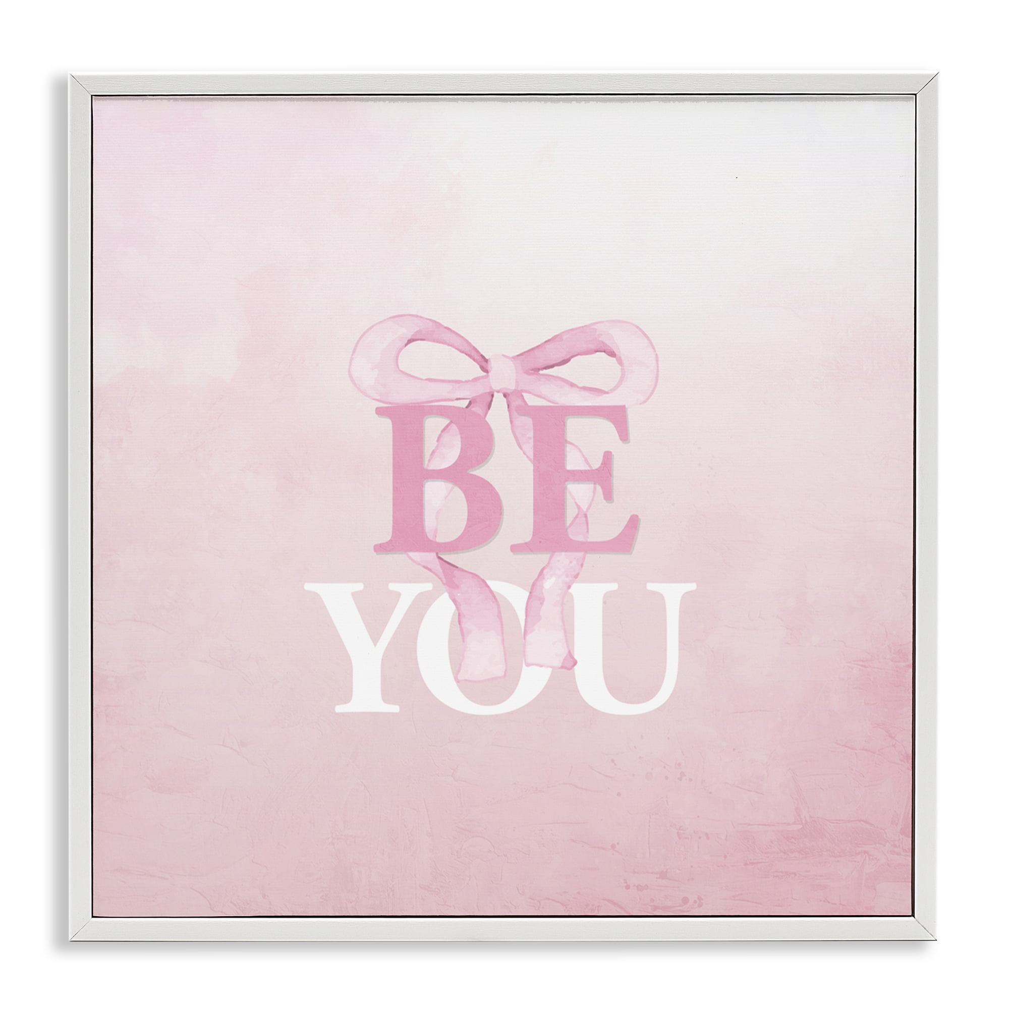 Feminine Be You Pastel White Framed Giclee Art, design by Kim Allen