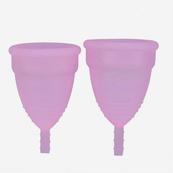 Feminine Cup,3Colors 2pcs Set Reusable Anti leakage Lady Women Menstrual Cup Feminine Hygiene Care Product, Reusable Menstrual Cup