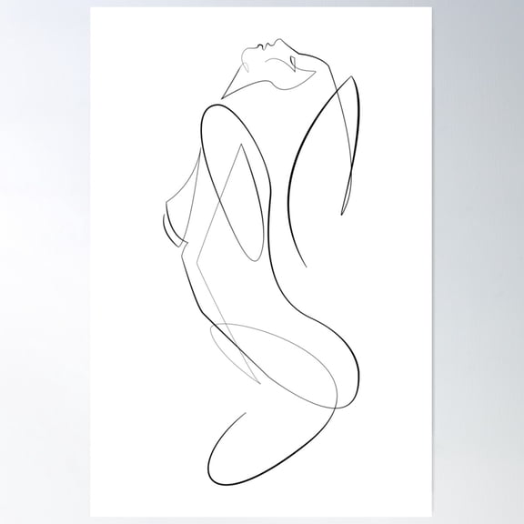 Feminine Exotic Pose N.5 Abstract One Line Body Poster Wall Art Modern Wall Decor For Living Room Bedroom