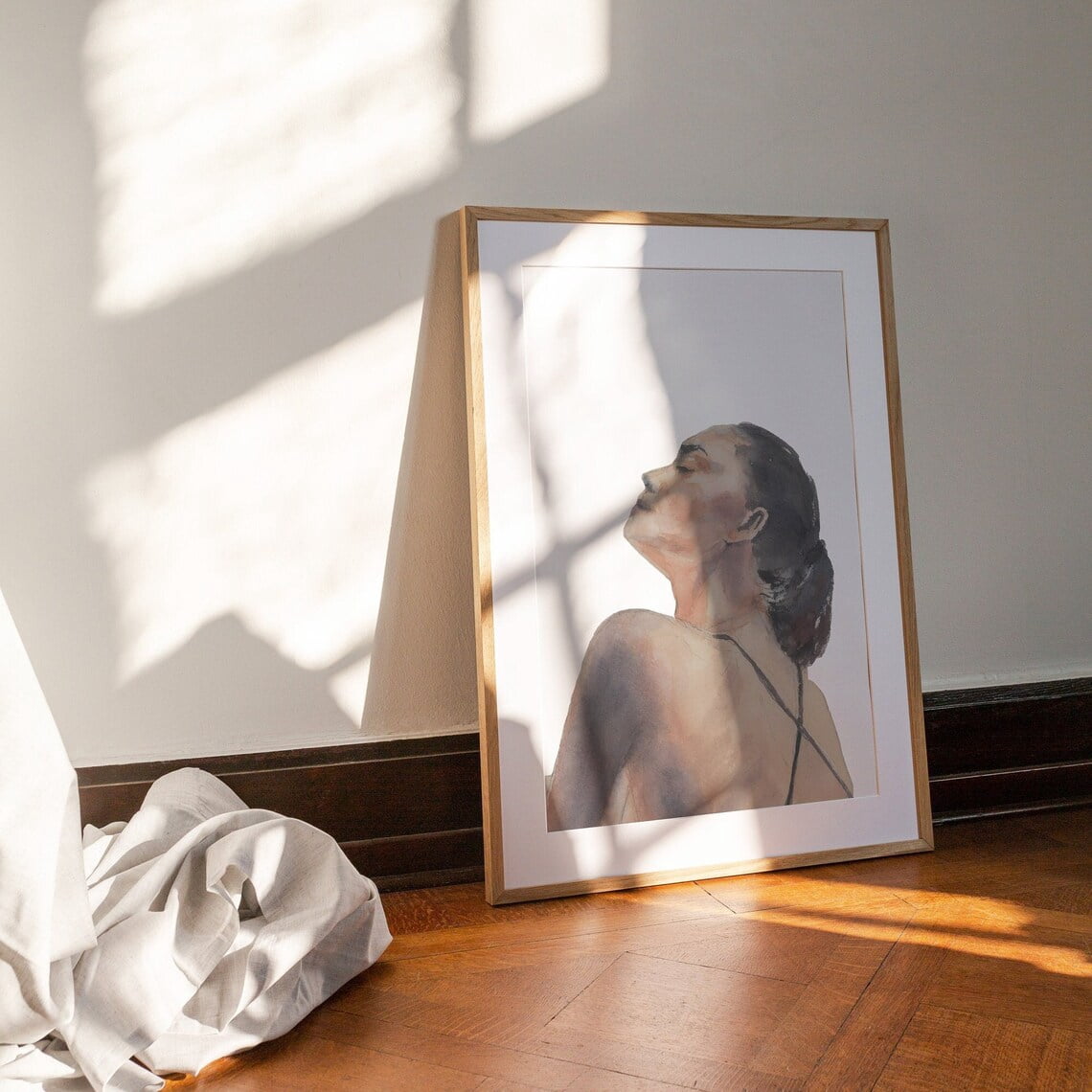 Feminine Figure Wall Art Print, Woman Body Portrait And Minimal Home ...