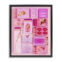 Feminine Glam Matches Black Framed Floater Canvas Wall Art, design by Lil' Rue