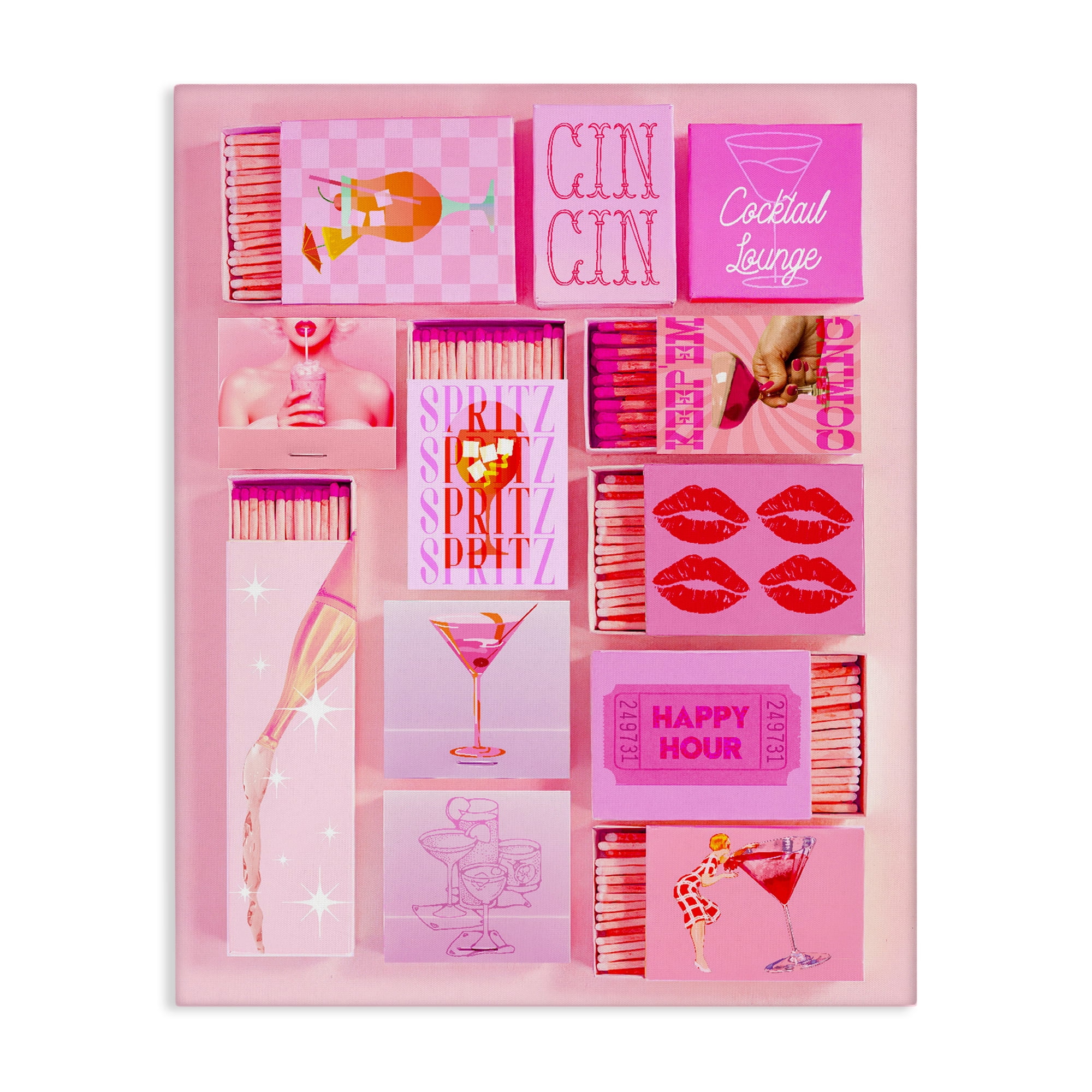 Feminine Glam Matches Canvas Wall Art, design by Lil' Rue