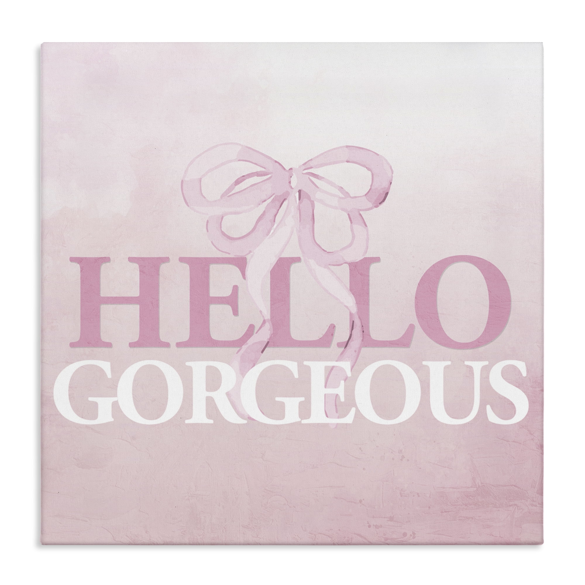 Feminine Hello Gorgeous Canvas Wall Art, design by Kim Allen