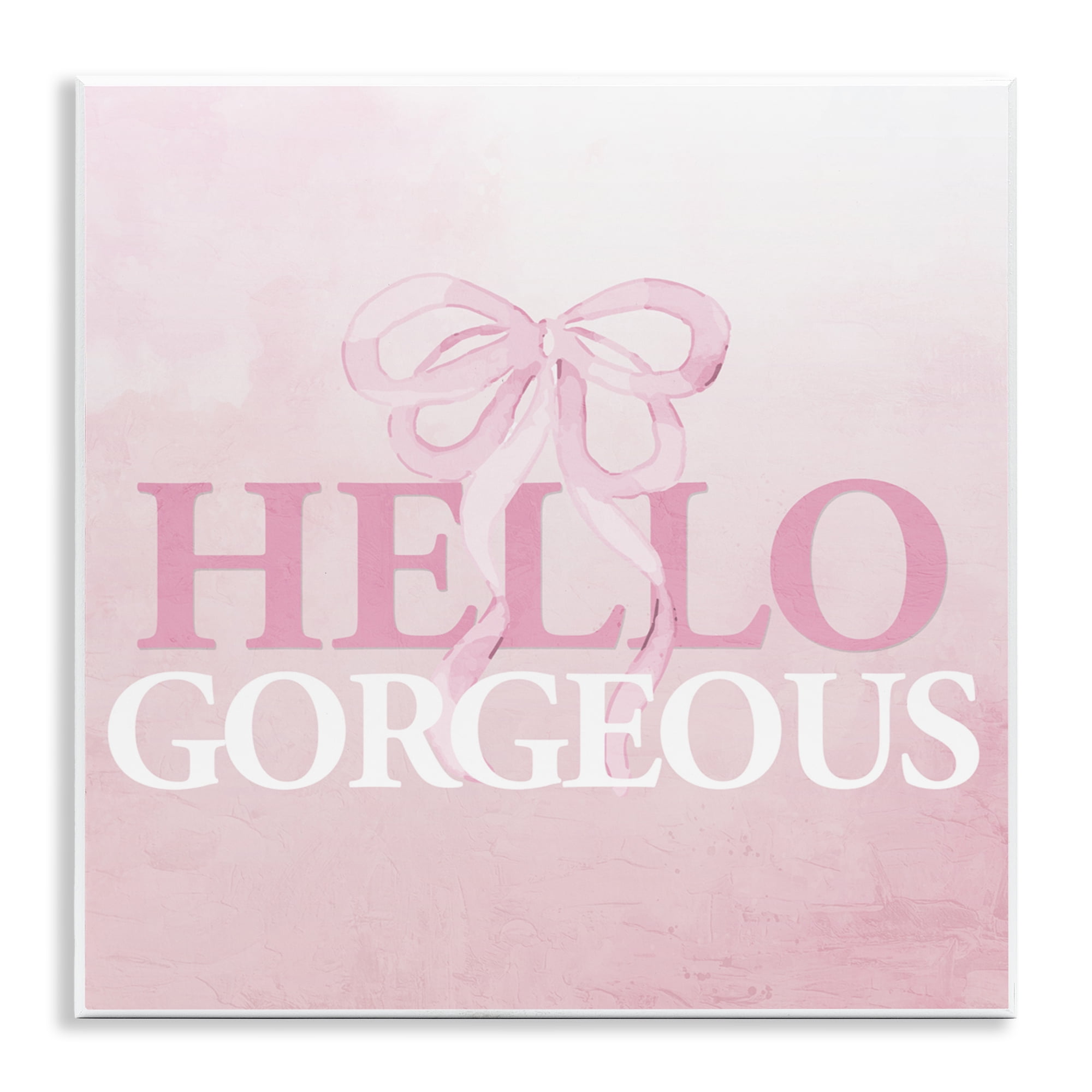 Feminine Hello Gorgeous Wall Plaque Art, design by Kim Allen
