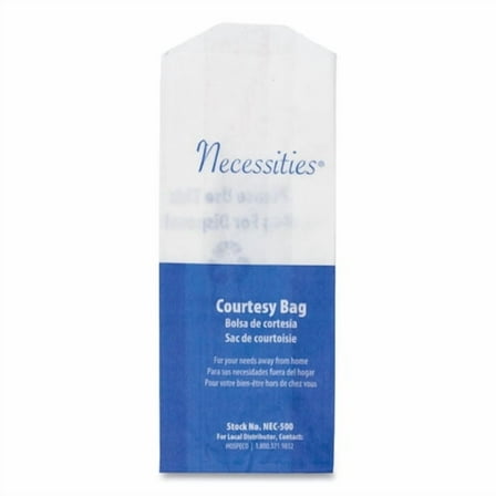 Feminine Hygiene Convenience Disposal Bag, 3" x 1.5" x 7.75", White, 500/Carton | Bundle of 2