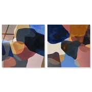 Feminine Light Diptych Acrylic Print Colorful Wall Decor Set by Art Remedy, Ready to Hang, 12 x 12