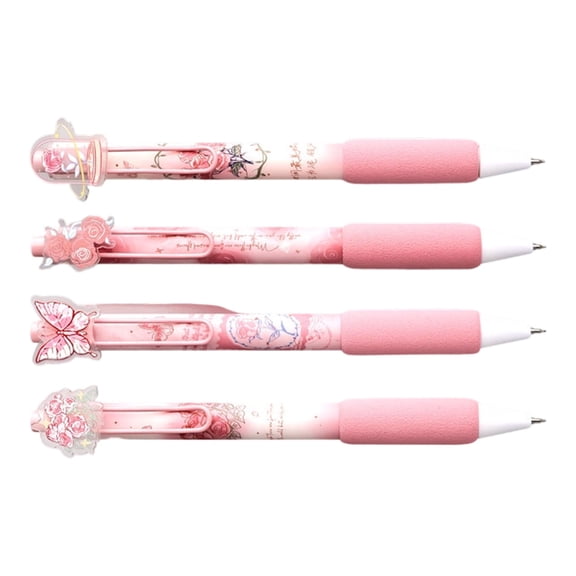 Feminine Rose Motifs Rollerballs Pen Easy Carry Designs smudges Frees Quick Dry Inks Suitable For Left Right Handed Users