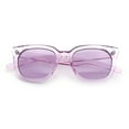 thumbnail image 1 of Feminine Simple Clean Minimal Plastic Horn Rim Retro Fashion Sunglasses Purple, 1 of 8