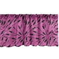 thumbnail image 1 of Ambesonne Feminine Valance Pack of 2, Makeup Themed Mascara Art, 54"X18", Fuchsia Charcoal Grey, 1 of 3