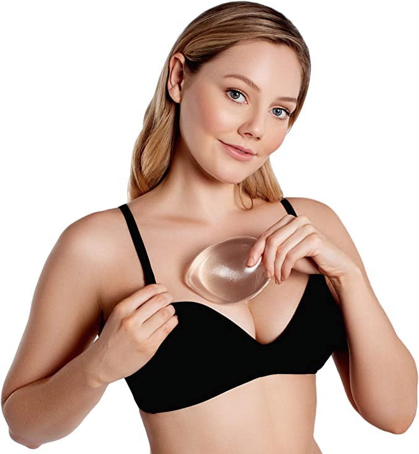 Flirtzy Silicone Soft Gel Bra Inserts Clear Breast Push Up Super Wedge