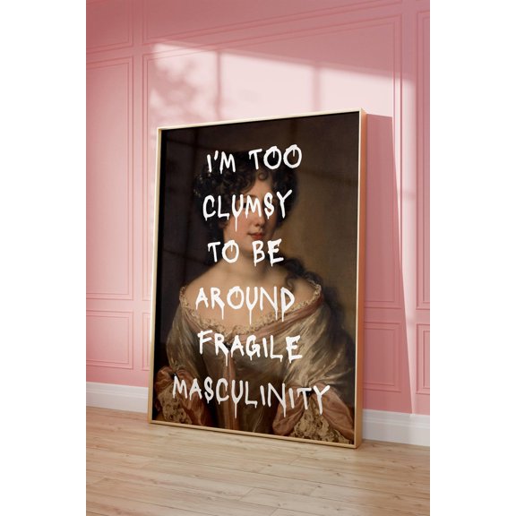 Feminism Altered Art Vintage Maximalist Eclectic Home Decor, Unframed Paper Poster 8x10in