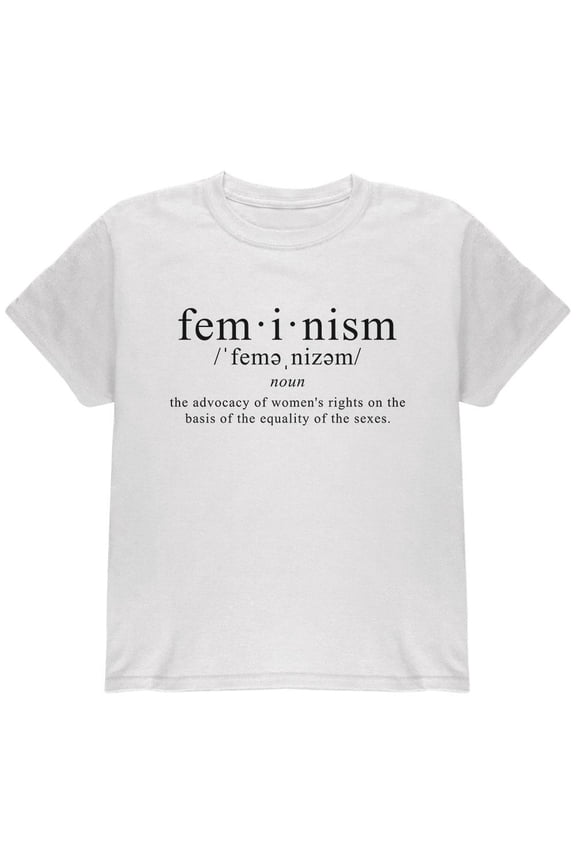 Feminism Definition Youth T Shirt White YSM