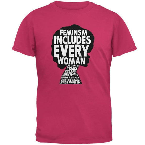 Feminism Includes Every Woman Mens T Shirt Pink X-LG